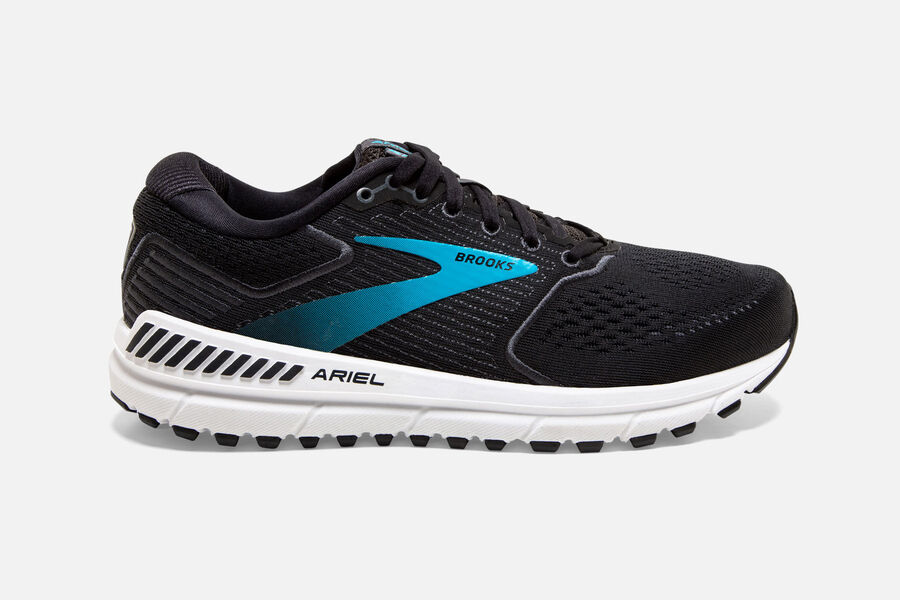 Brooks Running Shoes - Ariel '20 Road Womens - Black/Blue - YQN-018473